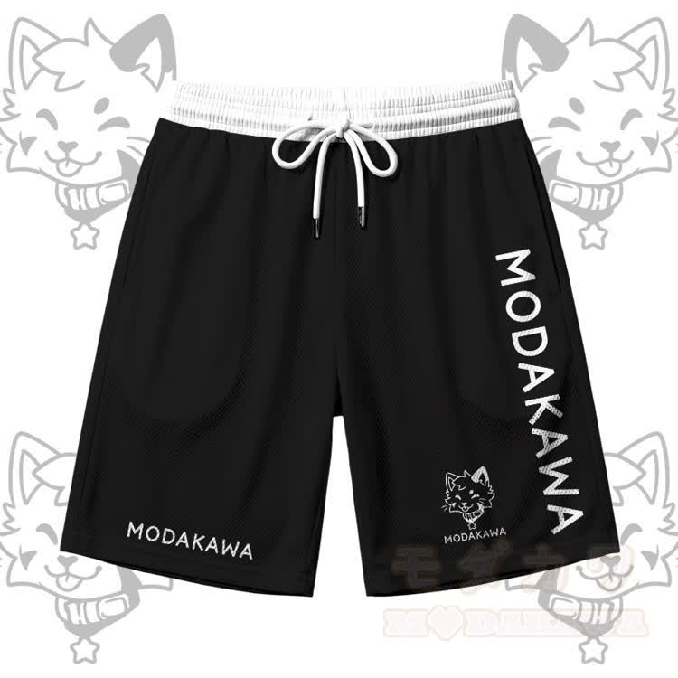 Tongue Out Kitty Graphic Sports Sleeveless Quick Dry Tank Top Shorts Modakawa Matching Outfit - Black Shorts - 5XL - image 9