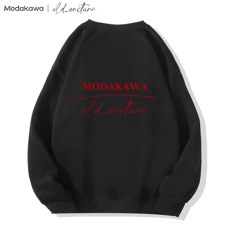 MODAKAWA X  old_arcture LOST IN MIND Rose Knight Print Round Collar Sweatshirt - image 6