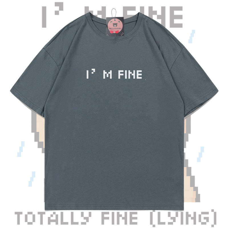 I'M FINE Capybara Graphic Modakawa 100% Cotton T-shirt - image 5