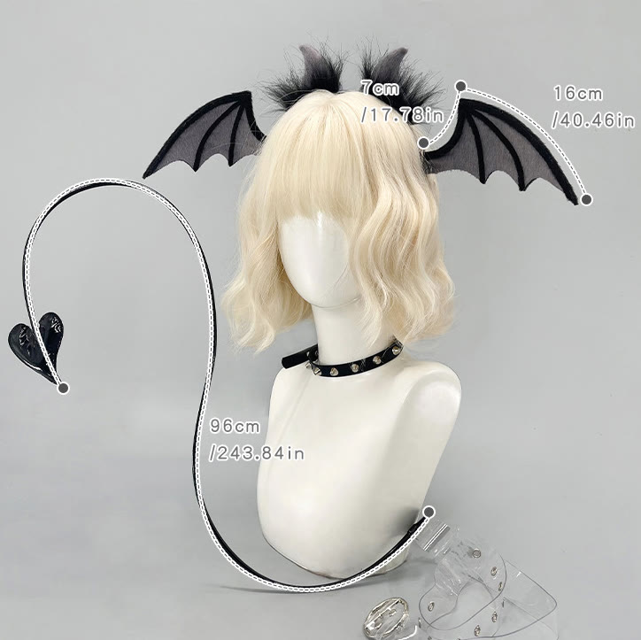 Halloween Devil Animal Ears Headband and Tail - image 3