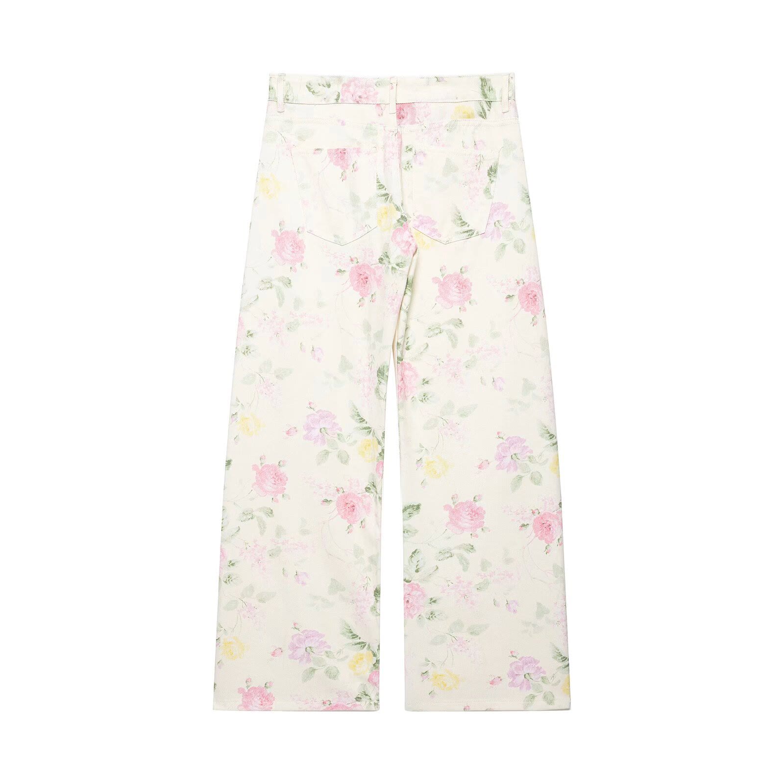 Low Waist Floral Print Denim Jeans - image 7