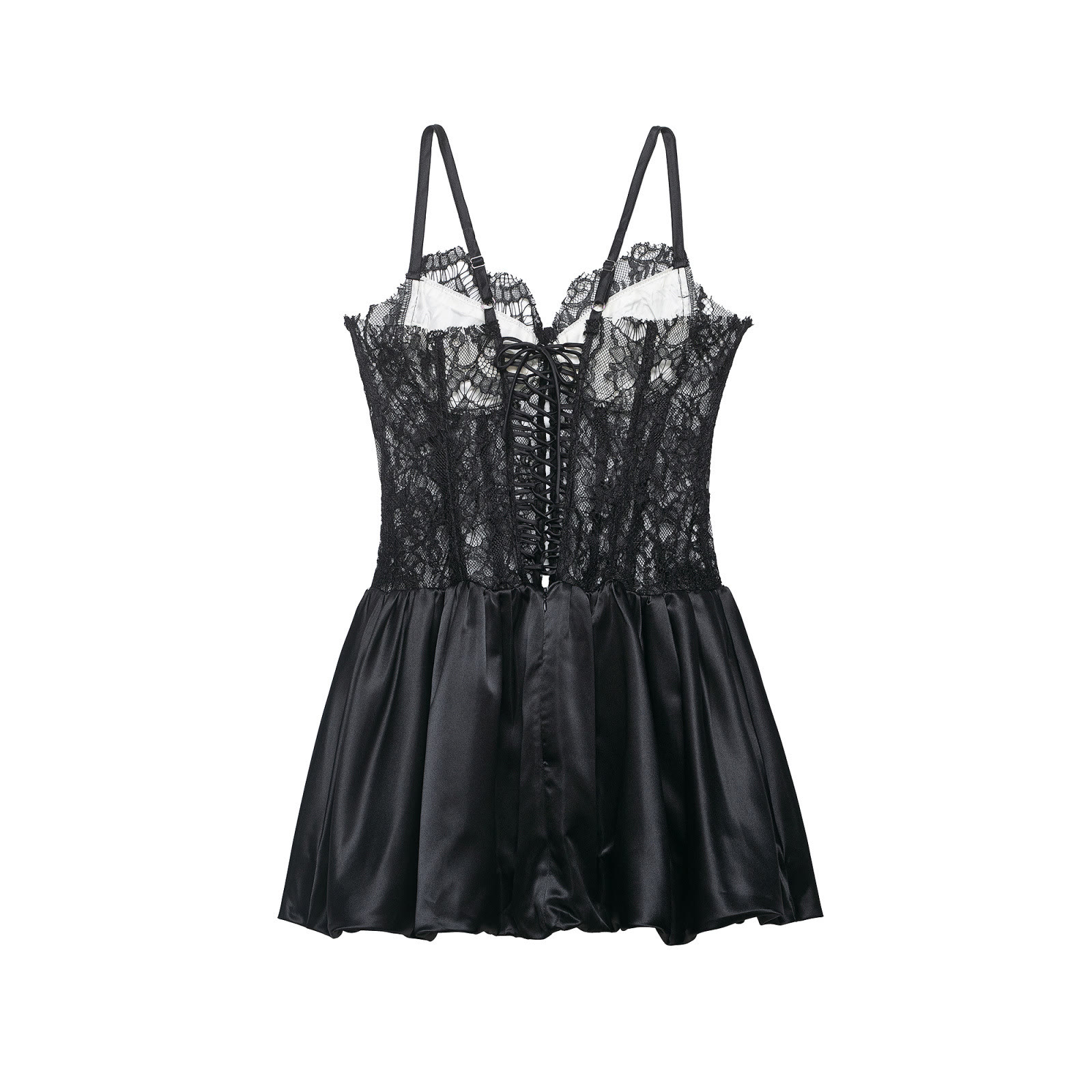 Chic Waist Cinched Lace Boned Dress - image 7