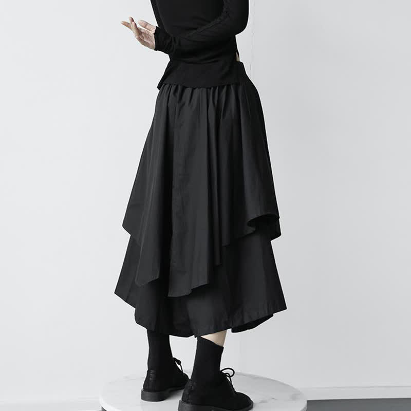 Irregular High Waist Wide Leg Casual Palazzo Pants - image 5