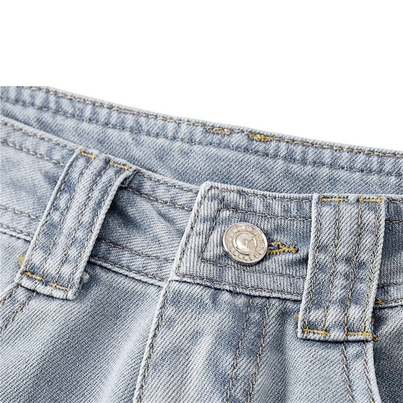 Flower Embroidery Casual Denim Pants - image 5