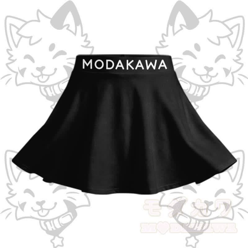 MODAKAWA X popipeko Kitty Graphic Crop Tank Sport Top Skirt Matching Outfit - Black Skirt - 2XL - image 11