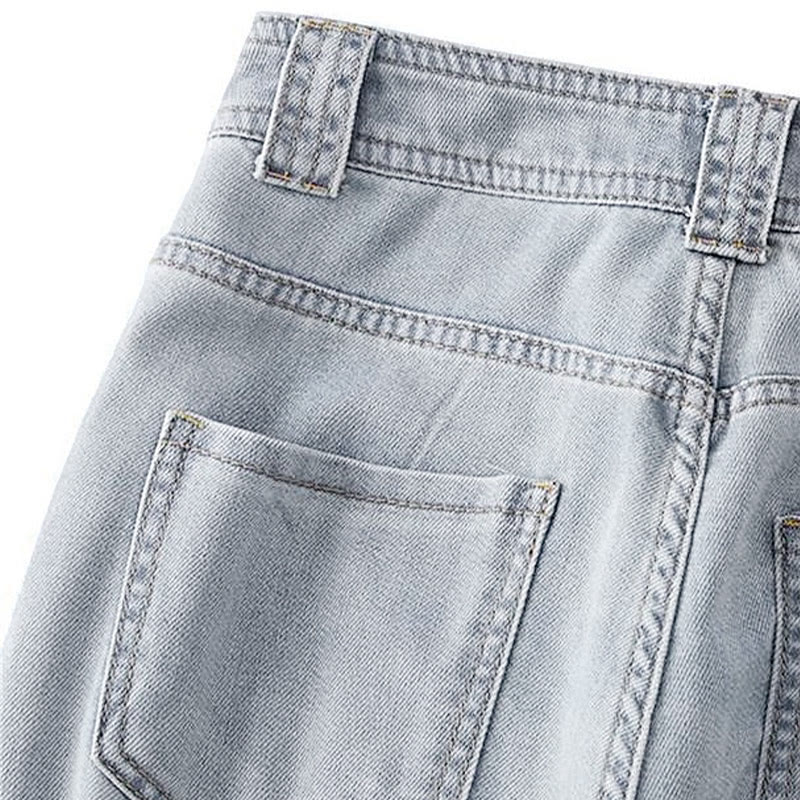 Flower Embroidery Casual Denim Pants - image 6