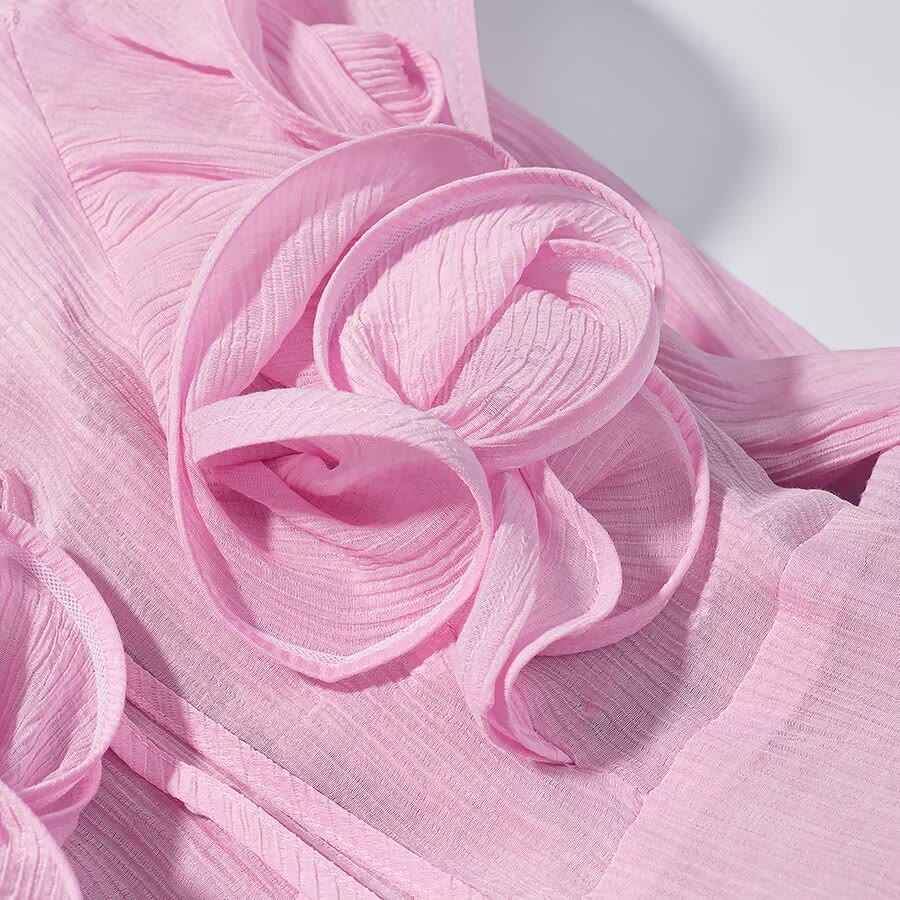 Sweet Ruffle Lace-Up Dress - image 4