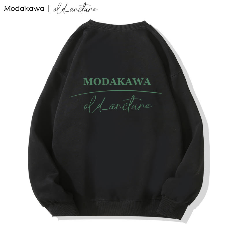 MODAKAWA X  old_arcture Rose Angel Perfume Bottle Letter Print Round Collar Sweatshirt - image 6