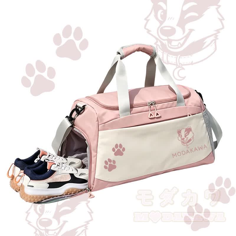 Badger Graphic Modakawa Large Capacity Sports Gym Duffel Bag - Pink - 55*28*26 cm - image 5