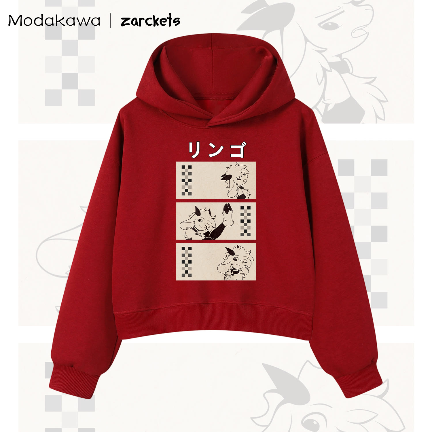 MODAKAWA x Zarckets Comic Print Collaboration Hoodie - Burgundy - 3XL - image 10