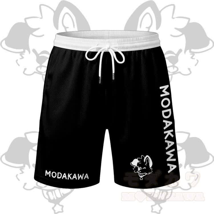 MODAKAWA X popipeko Tongue Out Pupppy Graphic Men's Sports T-shirt Drawstring Shorts Matching Outfit - Black Shorts - 5XL - image 11