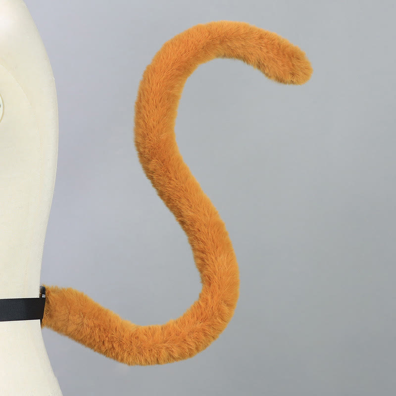 Halloween Furry Bow Animal Ears Headband and Tail - Camel Cat Tail - One Size - image 27