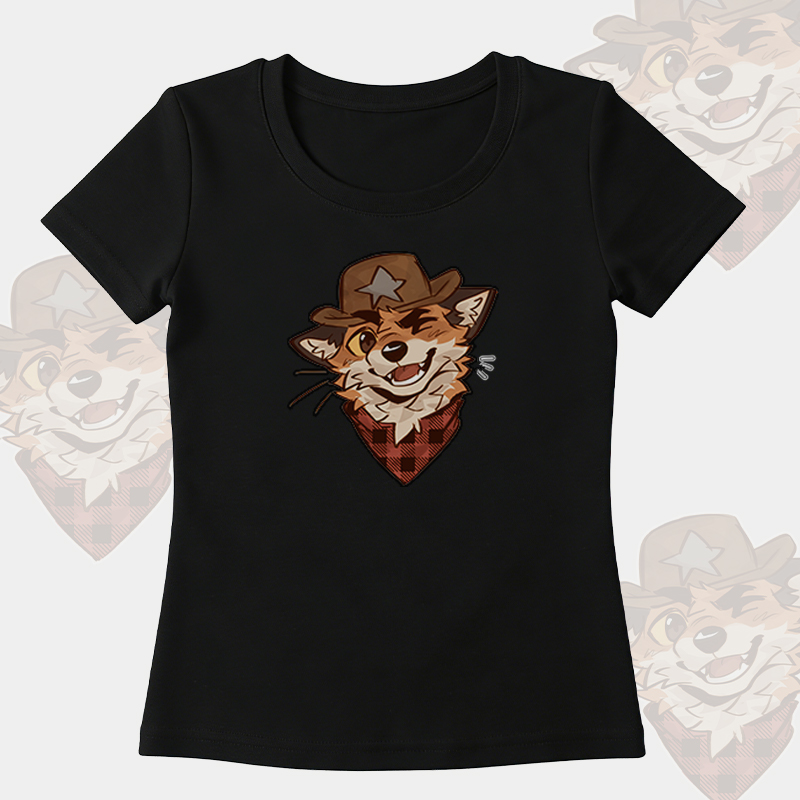 MODAKAWA X atka NO Smoking Fox Graphic T-shirt Denim Pants Matching Outfit - Black T-shirt B - XL - image 6