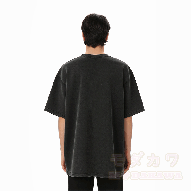 Angry Cat Graphic Modakawa Unisex Vintage Washed T-shirt - image 4