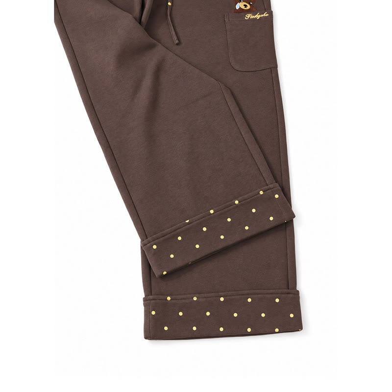 Brown Bear Polka Dot Trim Sport Sweatpants - image 5