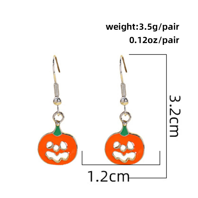 Chic Halloween Earrings - Pumpkin Ear Hooks - One Size - image 9