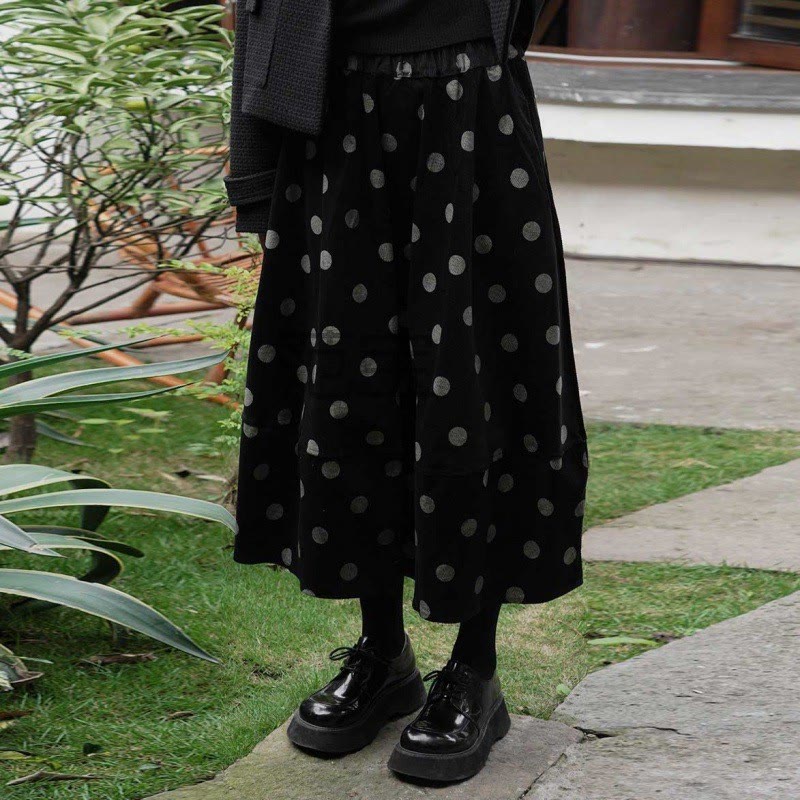 Sweet Polka Dot Bubble Hem Skirt - image 3