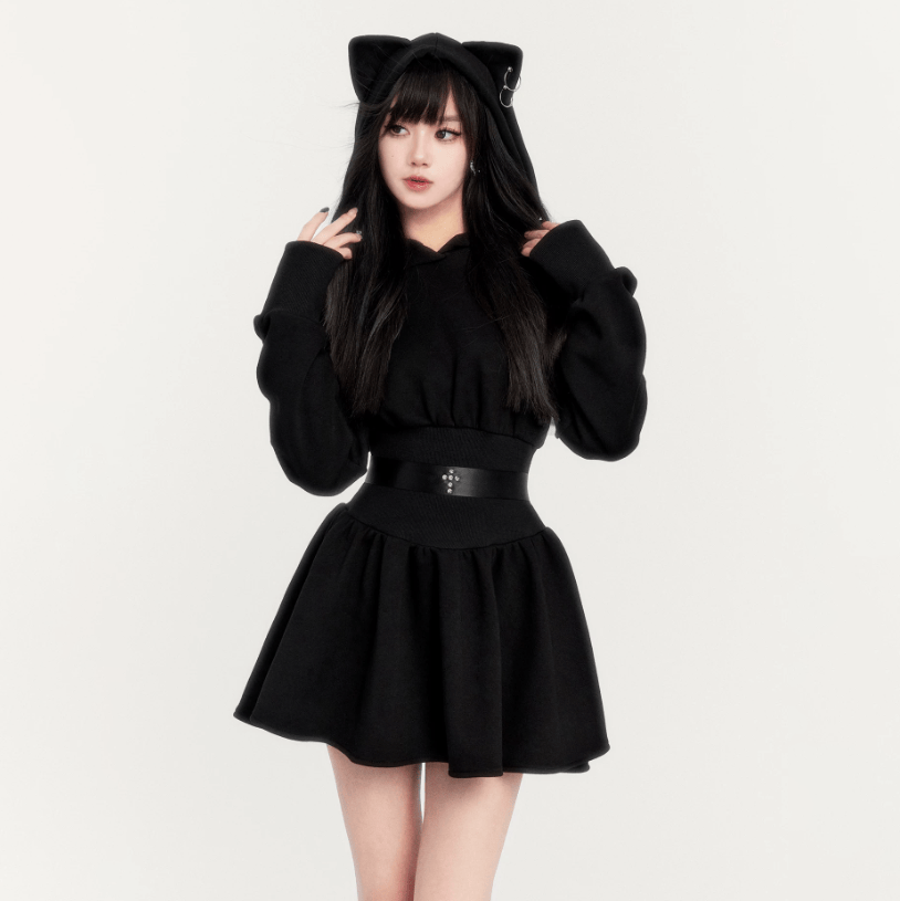 Halloween Dark Style Hoodie Dress - image 4