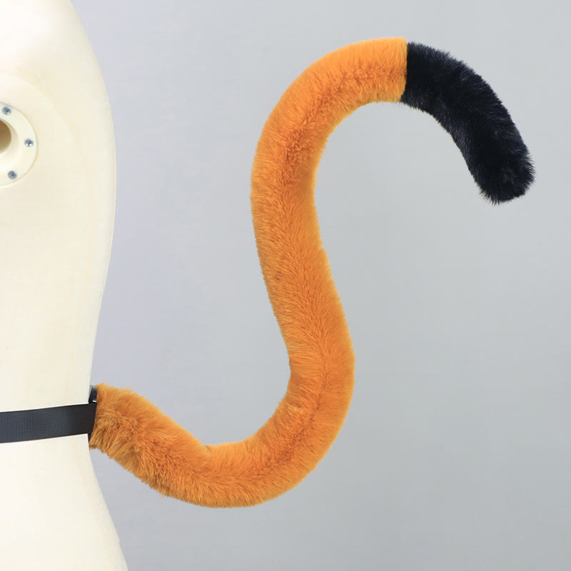 Halloween Furry Bow Animal Ears Headband and Tail - Camel & Black Cat Tail - One Size - image 39