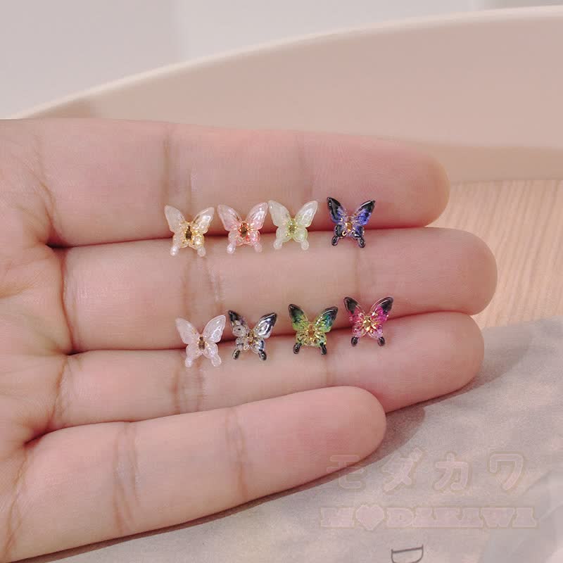Resin Crystal Stud Earrings - image 5