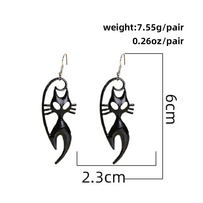 Chic Halloween Earrings - Black Cat - One Size - image 15