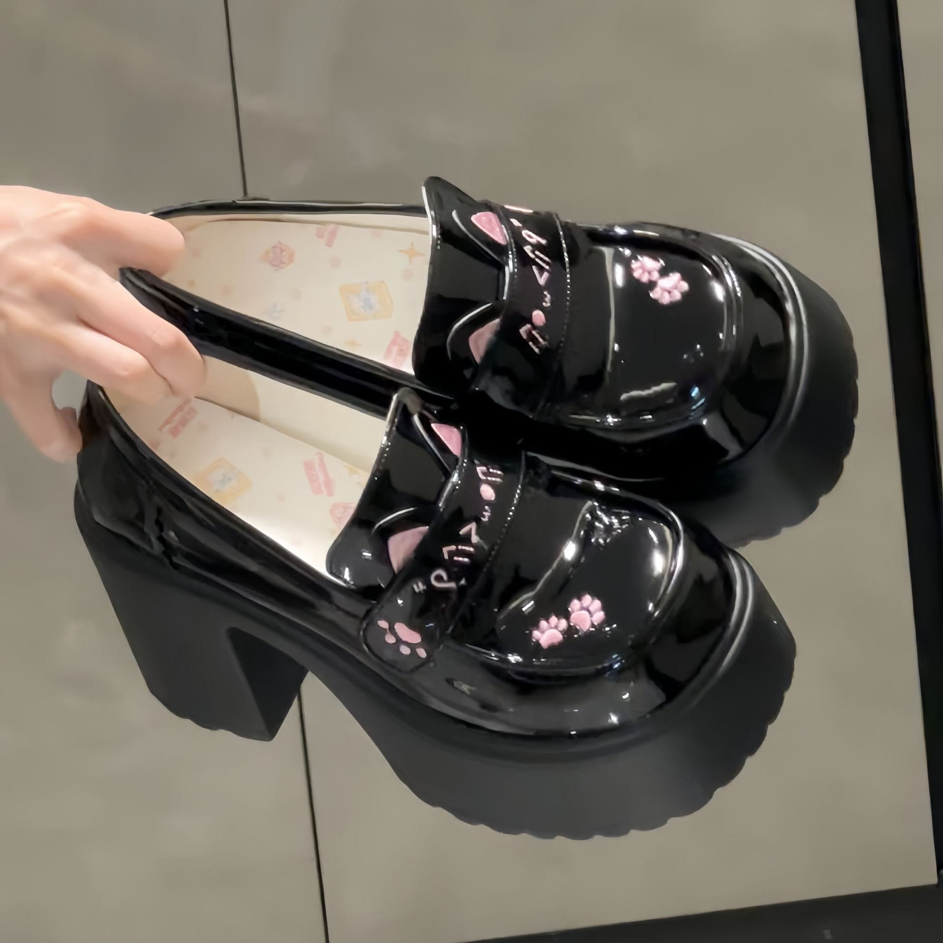 Cute Cat Lolita Leather Shoes - image 8