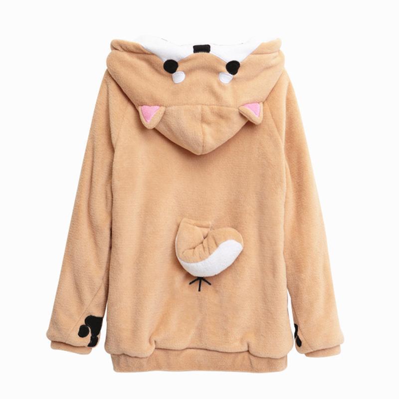 Girlfriend Boyfriend Japanese Shiba Inu Dog Cartoon Hoodie - image 2