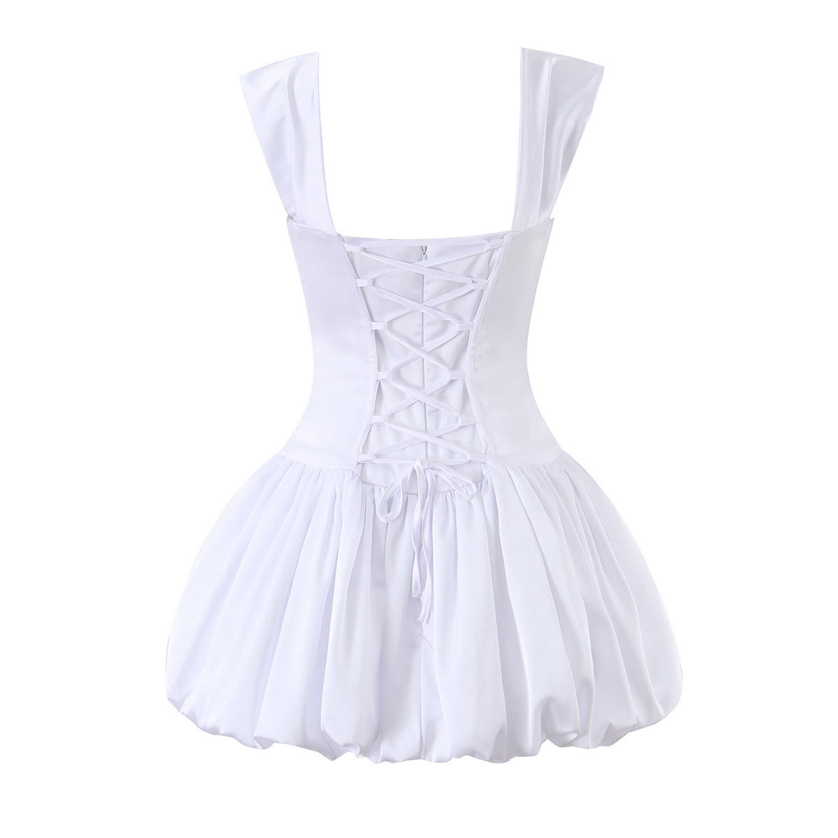 Square Neck Boned Waist Dress - image 11