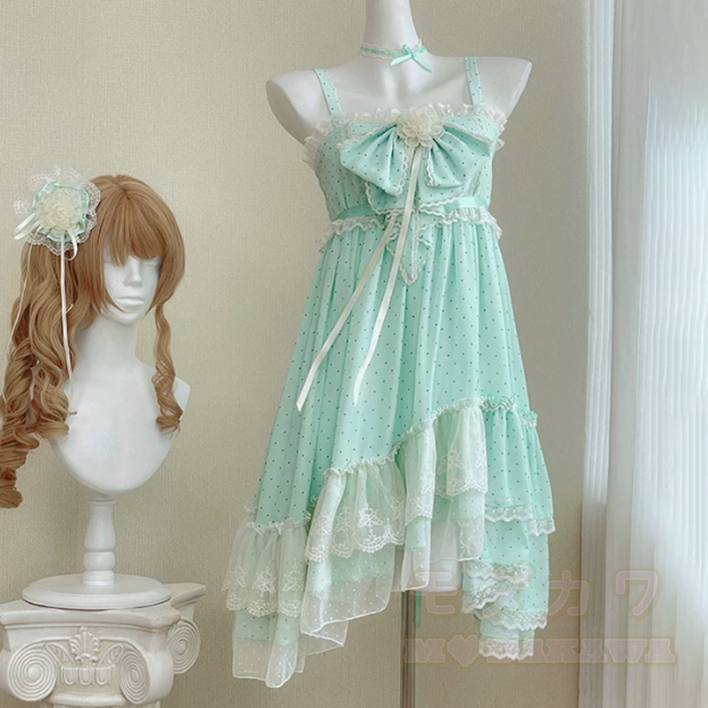 Elegent Ruffle Lace Long Sleeve Cardigan Bow Halter Dress Two Pieces Set - Dress - XL - image 9