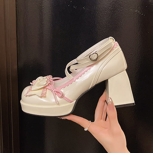 Preppy Bow Mary Jane High Heels - image 9