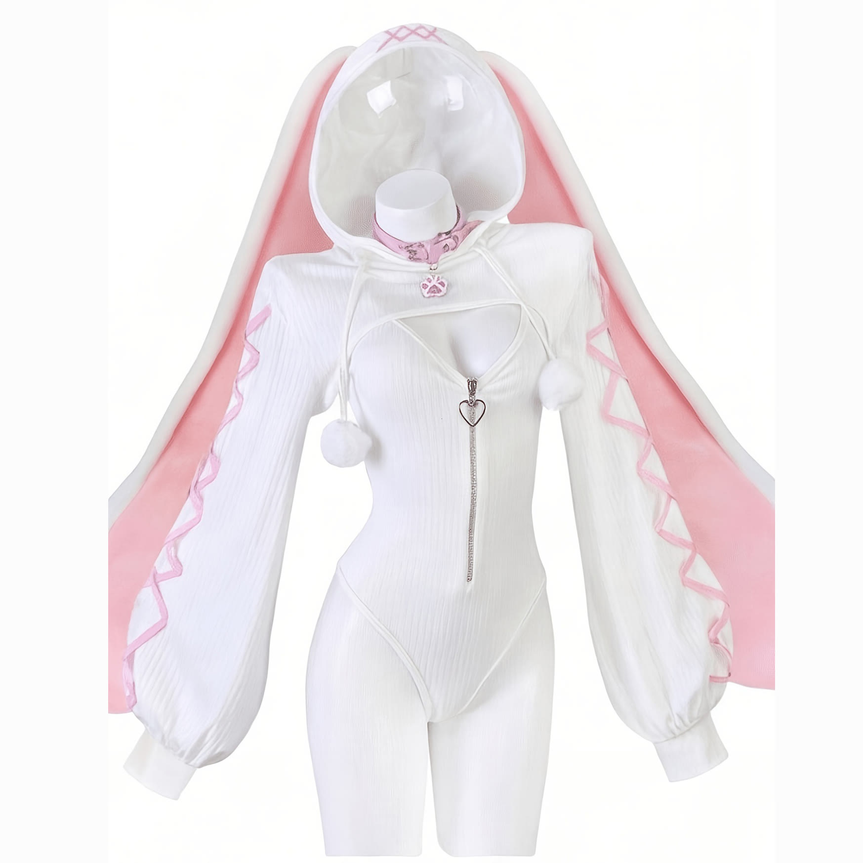 Bunny Girl Fitted Bodysuit Cosplay Costume - image 5