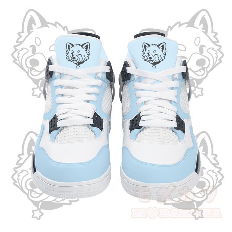 Wink Fox Graphic Modakawa Lace Up Sports Air Cushion Shoes - Blue - 48 - image 4