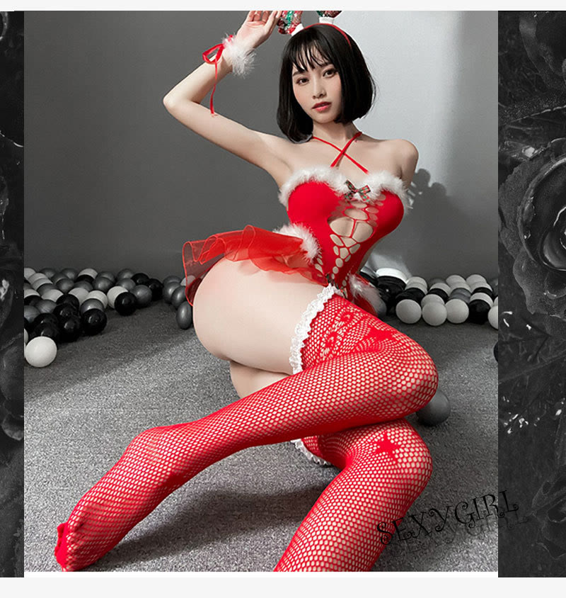 Sexy Christmas Red Lingerie - image 3