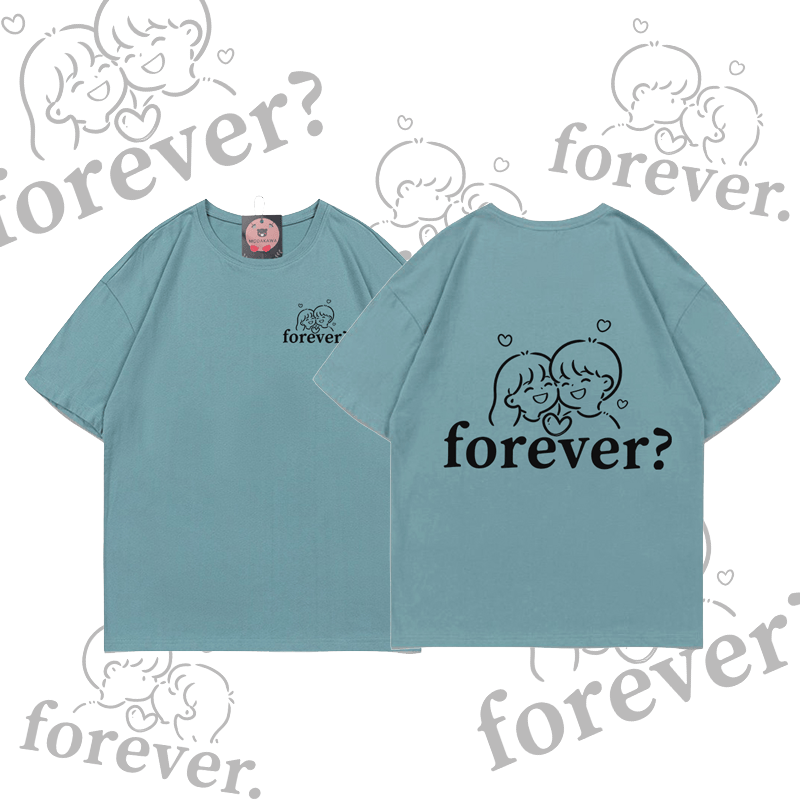 MODAKAWA FOREVER Couple Graphic T-shirt - Teal - 5XL - image 5