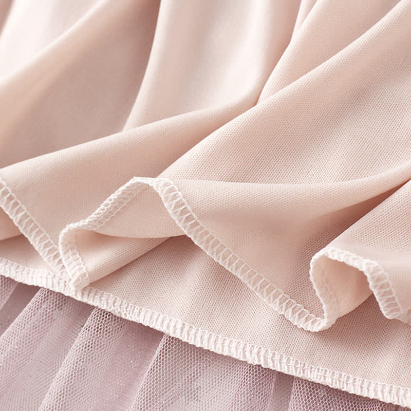 Gradient Star Sequin Tulle Skirt Elastic High Waist Three Layer Long Skirt  - image 5