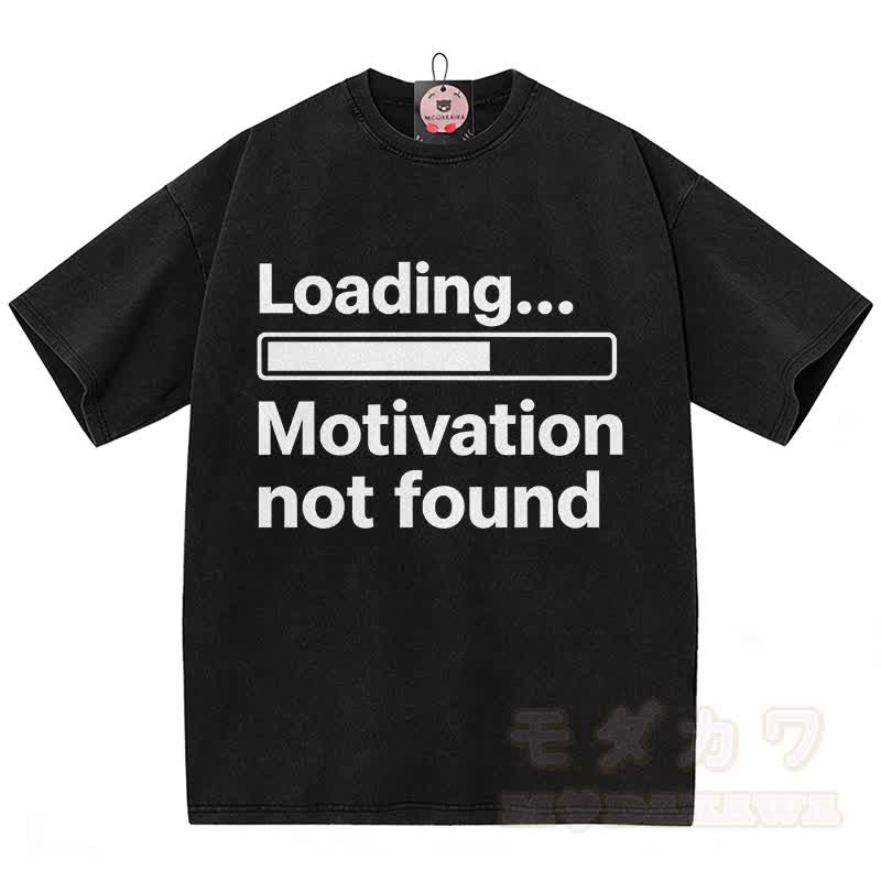 OVERWORKED OVERWHELMED Graphic Modakawa Vintage Washed 100% Cotton T-shirt - Black F - 5XL - image 6