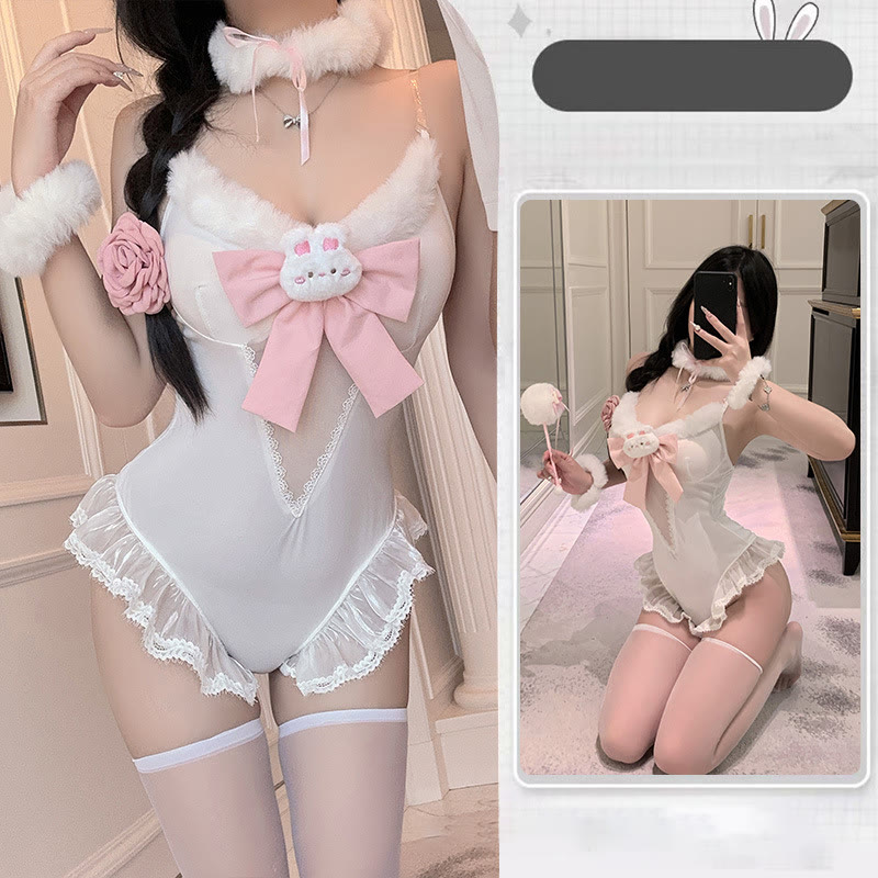 Sexy Bunny Girl Costume Lingerie - Lingerie+Stockings - F - image 6