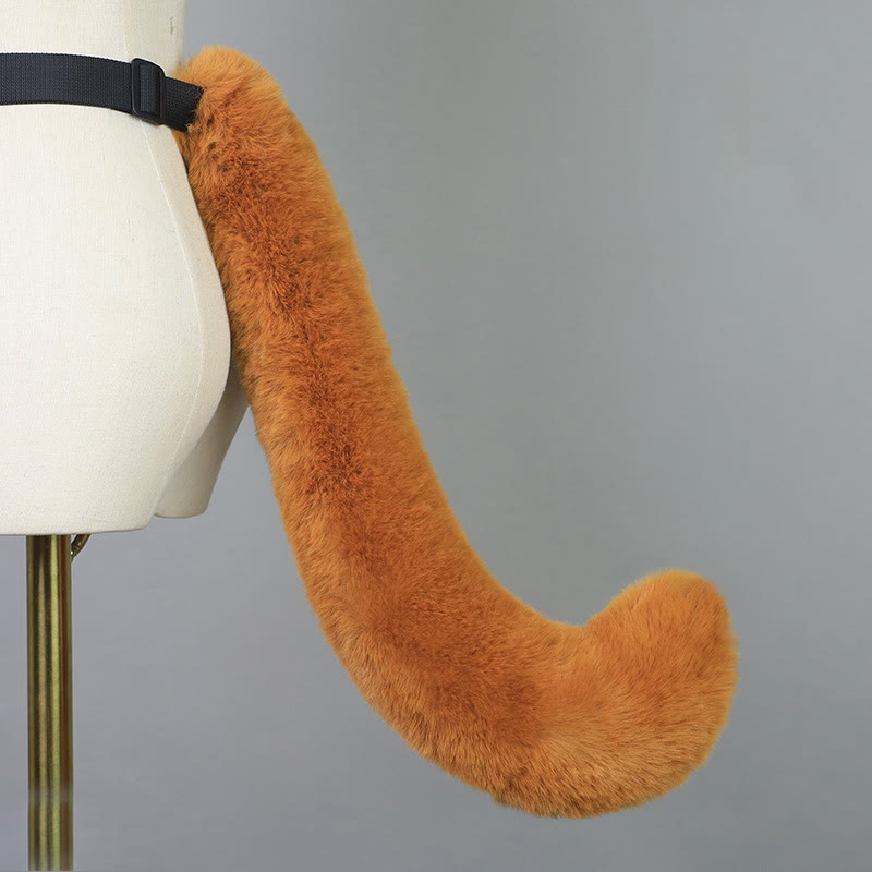 Halloween Furry Bow Animal Ears Headband and Tail - Camel Fox Tail - One Size - image 44
