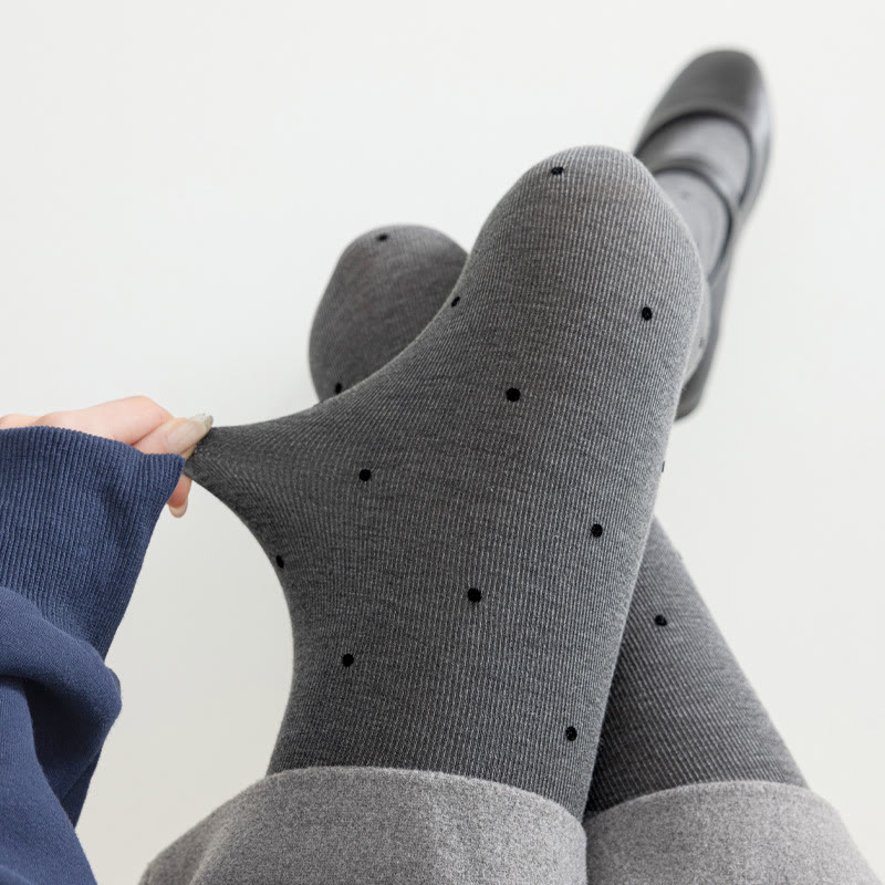 Sweet Polka Dot Tights - Grey Polka Dot - 230g Dot - image 4