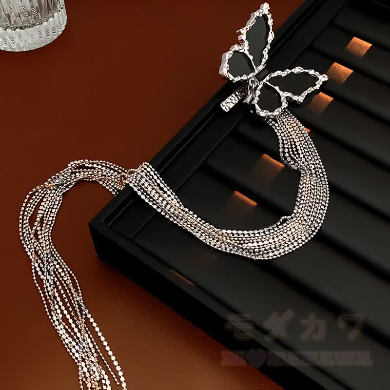 Gothic Black Butterfly Silver‑Tone Accessories - image 10