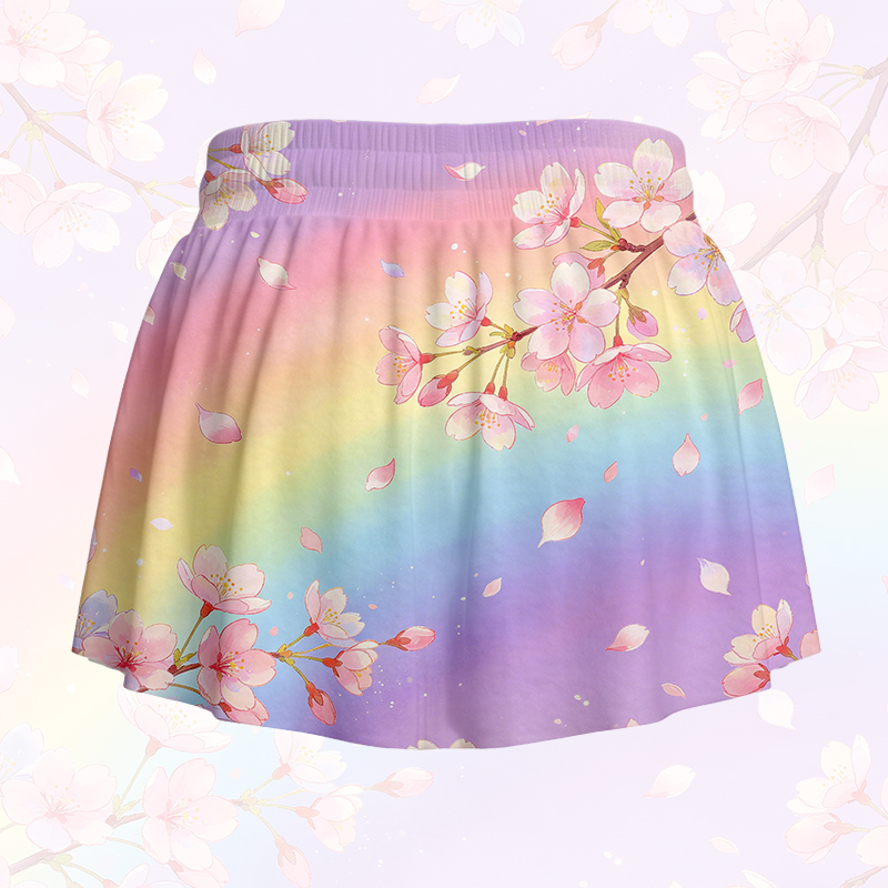 Sakura Graphic Modakawa Gradient Poket Skort - image 5