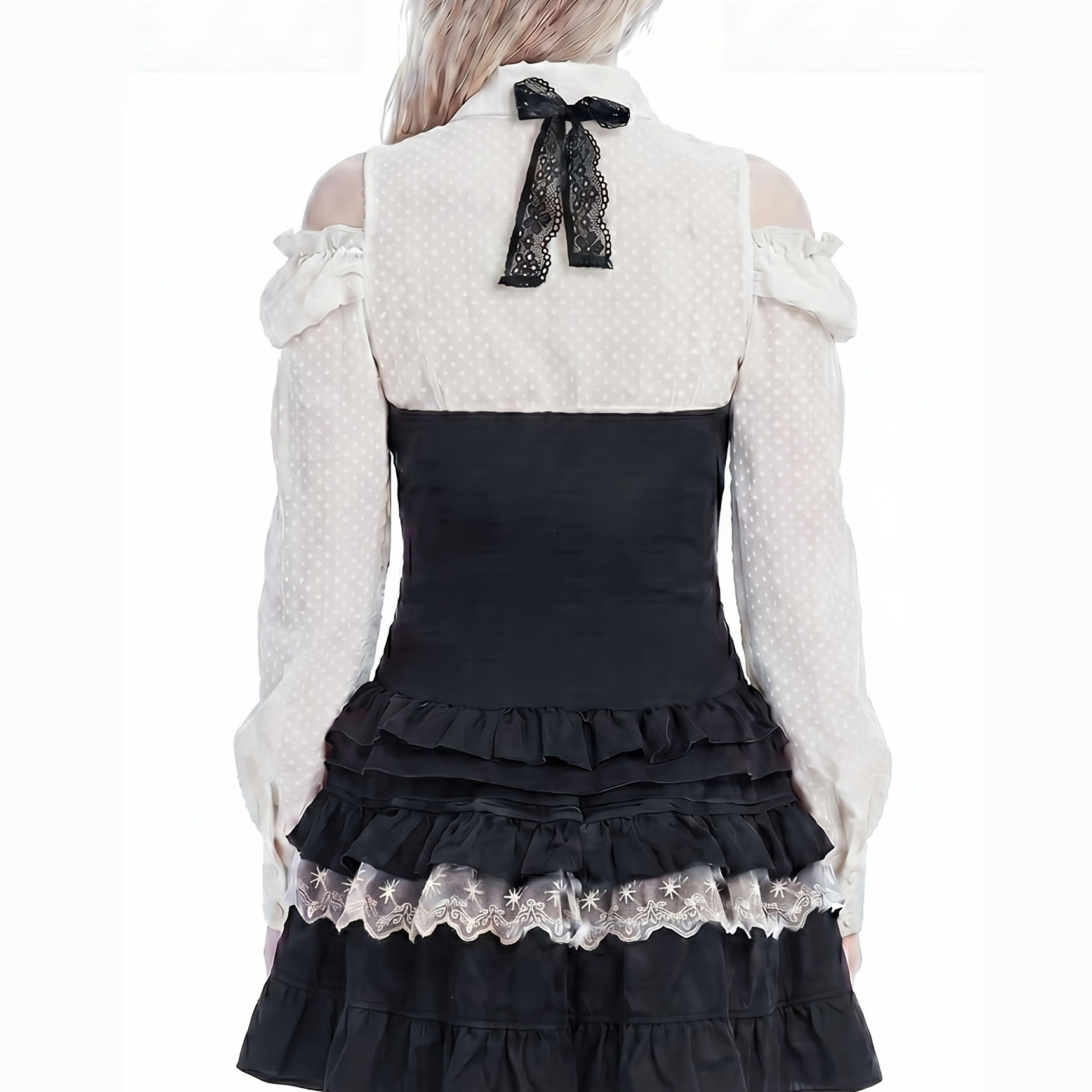 Bow Lace Cinched-Waist Tutu Three Pieces Set - image 7