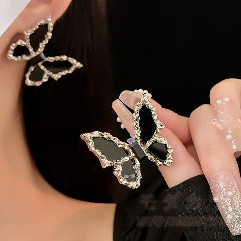 Gothic Black Butterfly Silver‑Tone Accessories - image 8