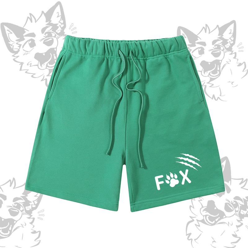 MODAKAWA X atka Fox Graphic Color Block Pocket T-shirt Shorts Matching Outfit - Green Shorts - XL - image 9