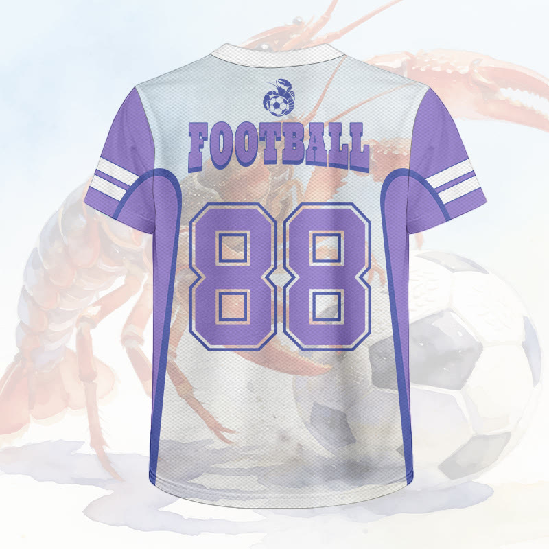 FOOTBALL Number Lobster Graphic Modakawa Unisex Jersey T-shirt - image 3
