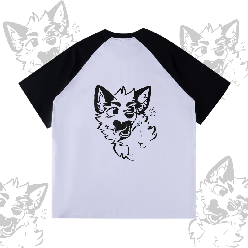 MODAKAWA X atka Fox Graphic Color Block Pocket T-shirt Shorts Matching Outfit - White & Black T-shirt - XL - image 4