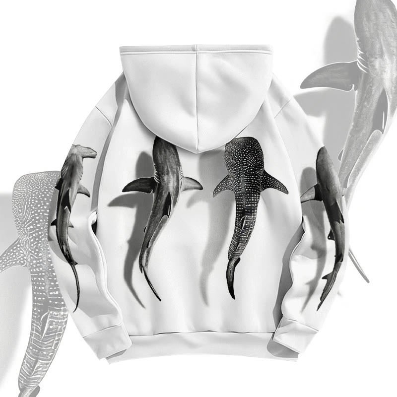 Shark Graphic Modakawa Pullover Hoodie - image 2