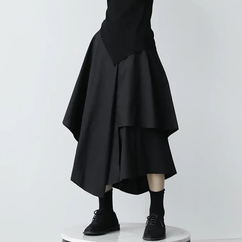 Irregular High Waist Wide Leg Casual Palazzo Pants - image 1
