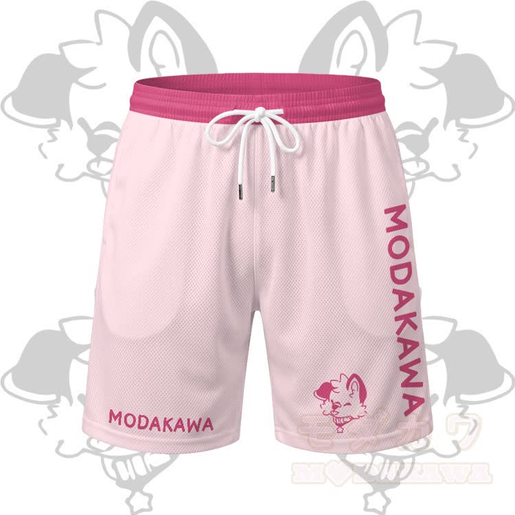 MODAKAWA X popipeko Tongue Out Pupppy Graphic Men's Sports T-shirt Drawstring Shorts Matching Outfit - Pink Shorts - 5XL - image 10