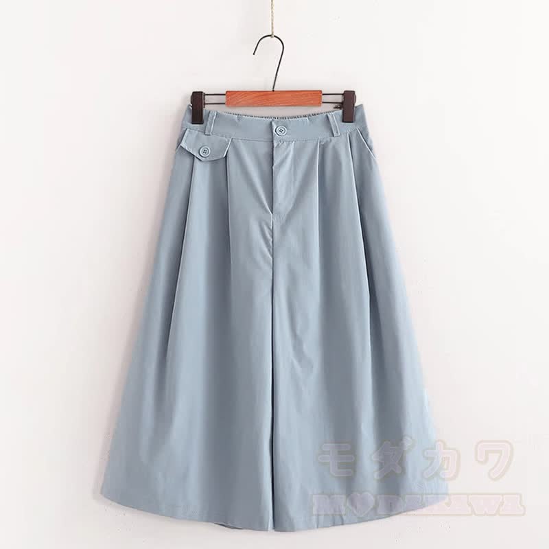 Chic Round Collar Printed T-Shirt Casual Wide Leg Pants Two Pieces Set - image 5